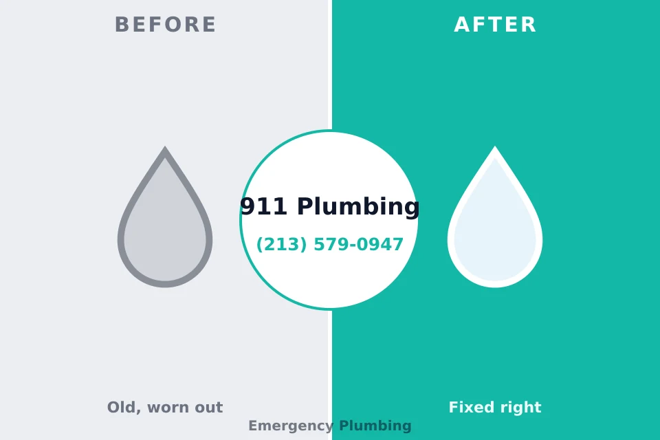 Before and after: plumbing company Campti, LA